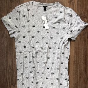 J. Crew Crown graphic t-shirt size S Gray